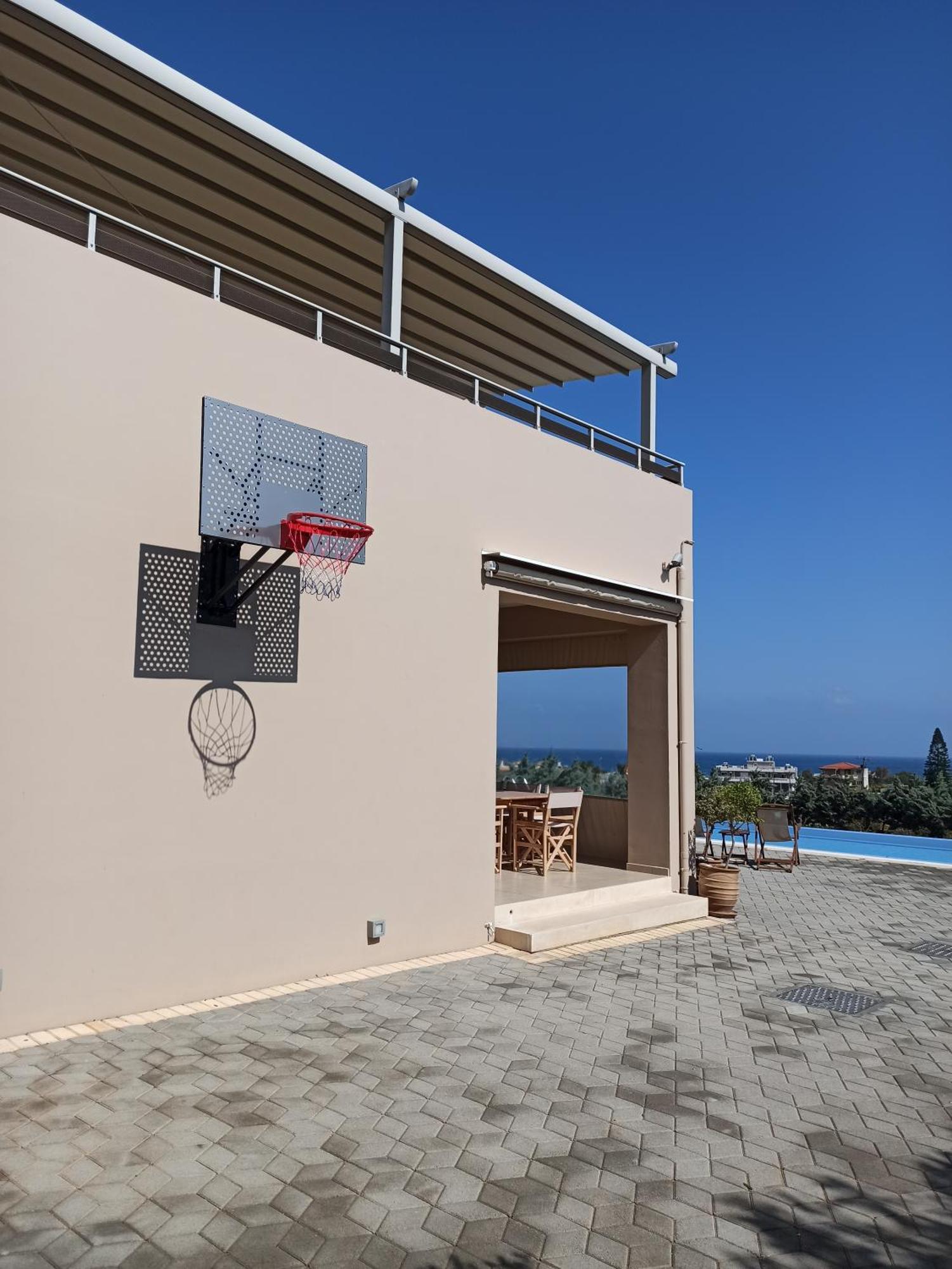 Four Seasons Private Villa - Seaview - Big Heated Pool - Gym - Sport Activities Gouves Exterior photo